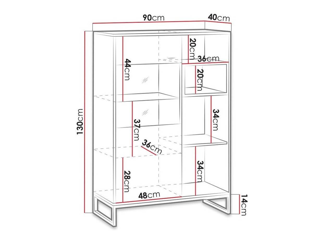 Sideboard Baltesi 107 (Weiß + Artisan Eichenholzoptik)
