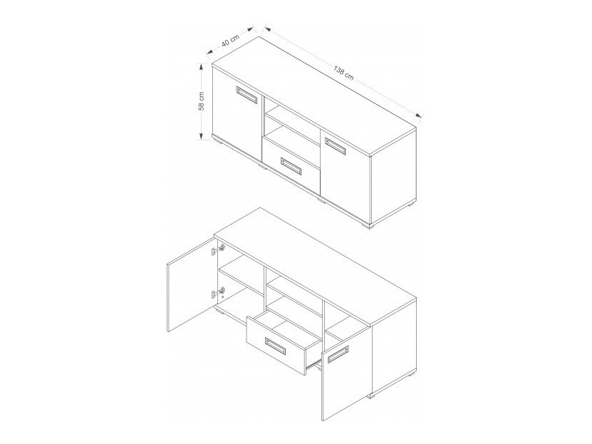 TV-Möbel Elicavo 102 (Pflaume)
