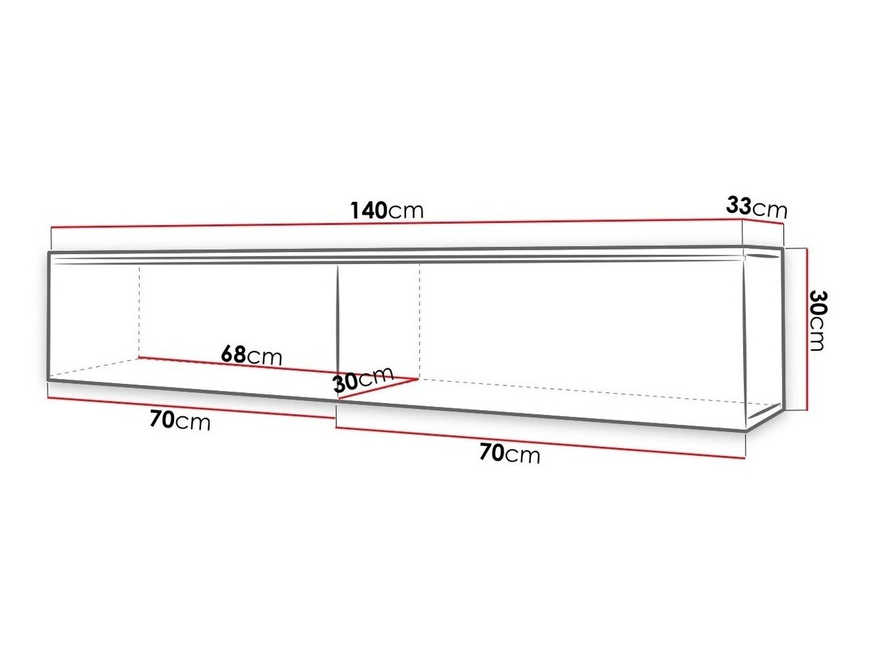 TV-Möbel Scientia (Weiß + Weiß glänzend)