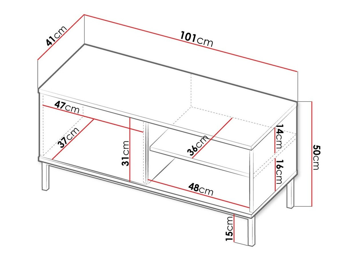 TV-Möbel Lomsore 100 (Weiß)