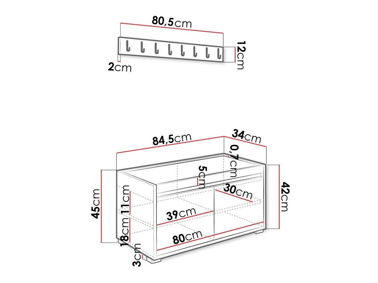Flurgarnitur Comfivo Pinus IV (Weiß + Soft 017)