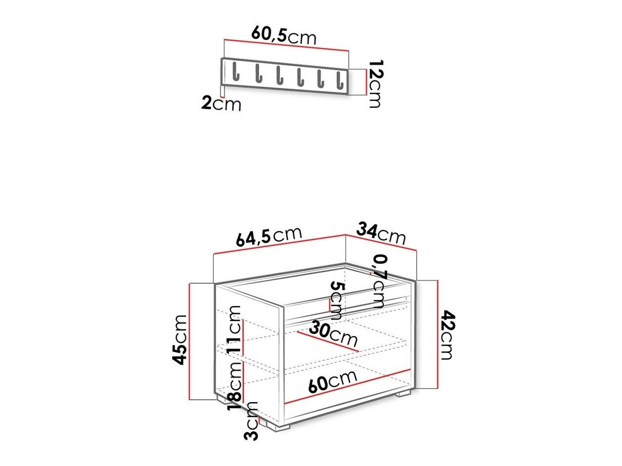 Flurgarnitur Comfivo Pinus VII (Weiß + Soft 017)