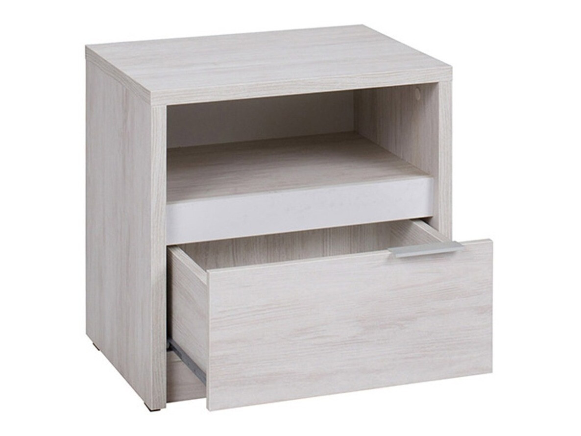 Flurgarnitur Fivelbo 118 (Eichenholzoptik gebleicht + Weiß glänzend)