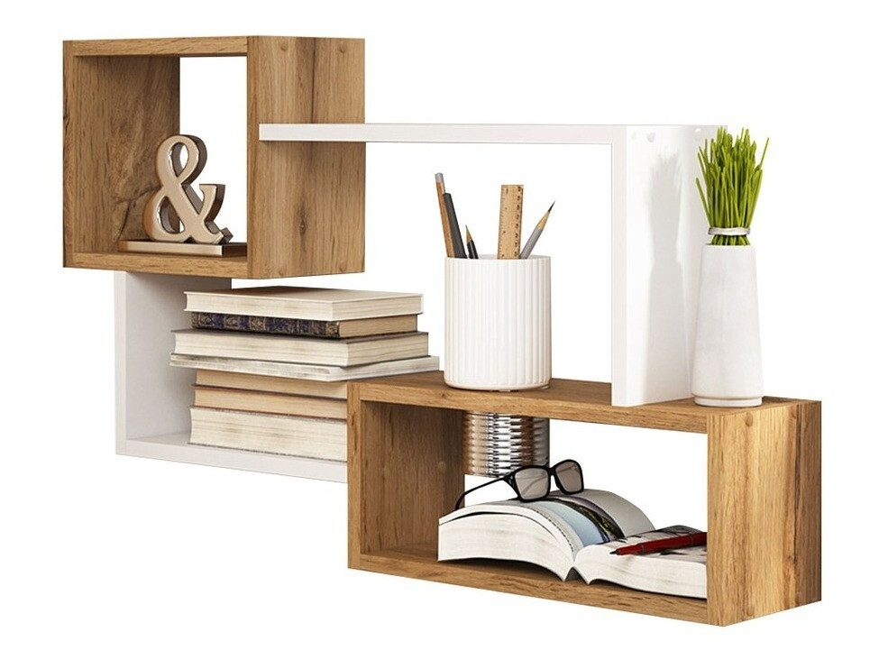 Wandregal Sarasota 106 (Wotan Eiche + Weiß)