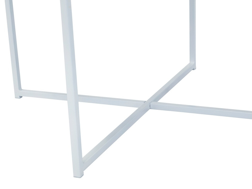 Couchtisch Riverton 380 (Weißer Marmor + Weiß)