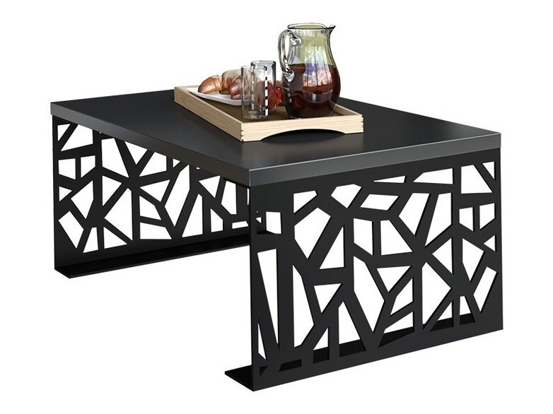 Couchtisch Germantown 101 (Mattschwarz + Schwarz glänzend)