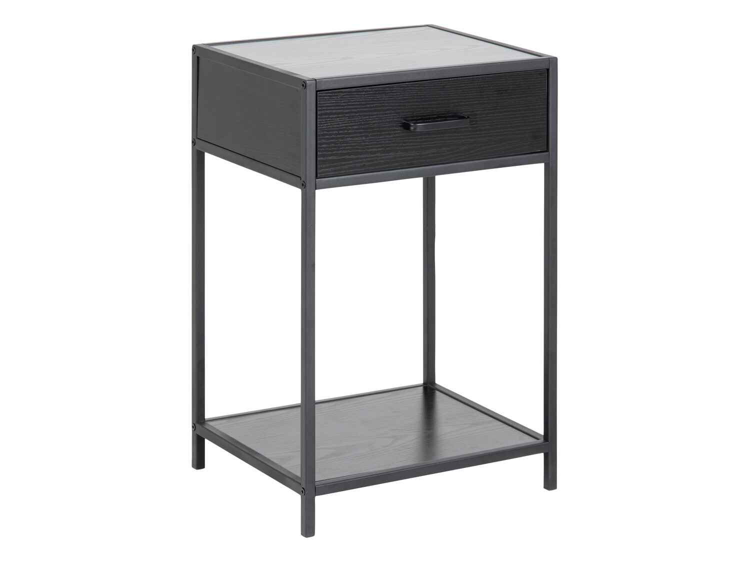 Nachttisch Norsica Sevferi 128 (Esche schwarz + Schwarz)