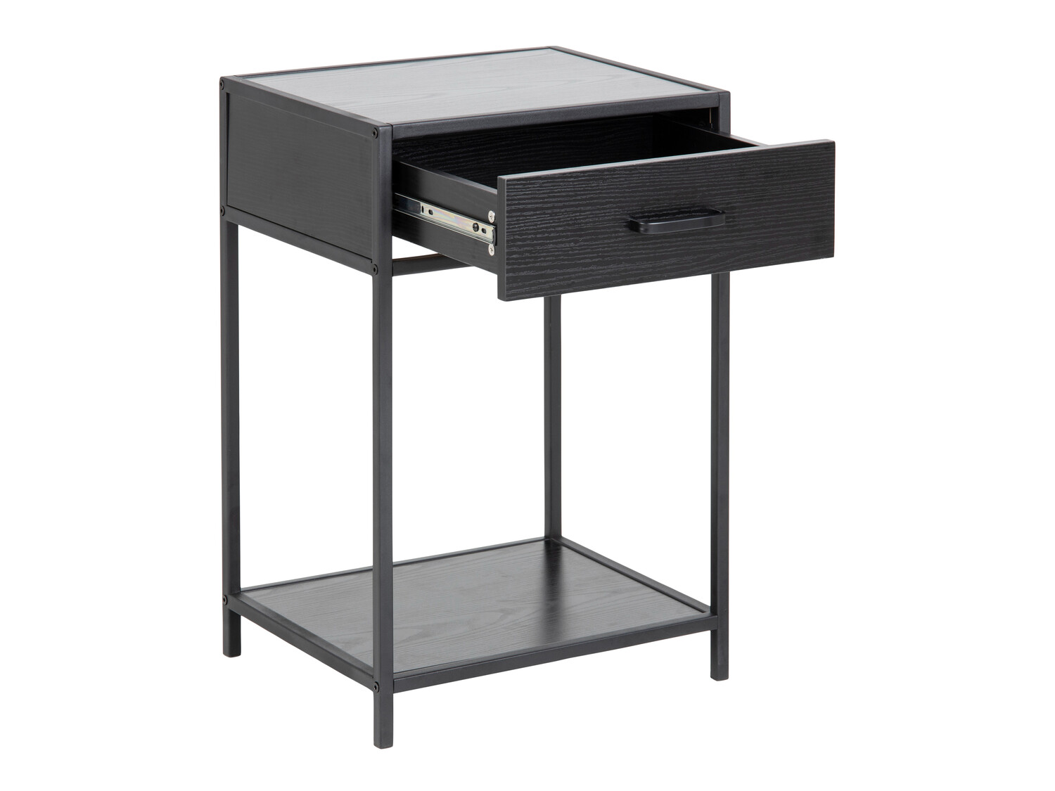 Nachttisch Norsica Sevferi 128 (Esche schwarz + Schwarz)