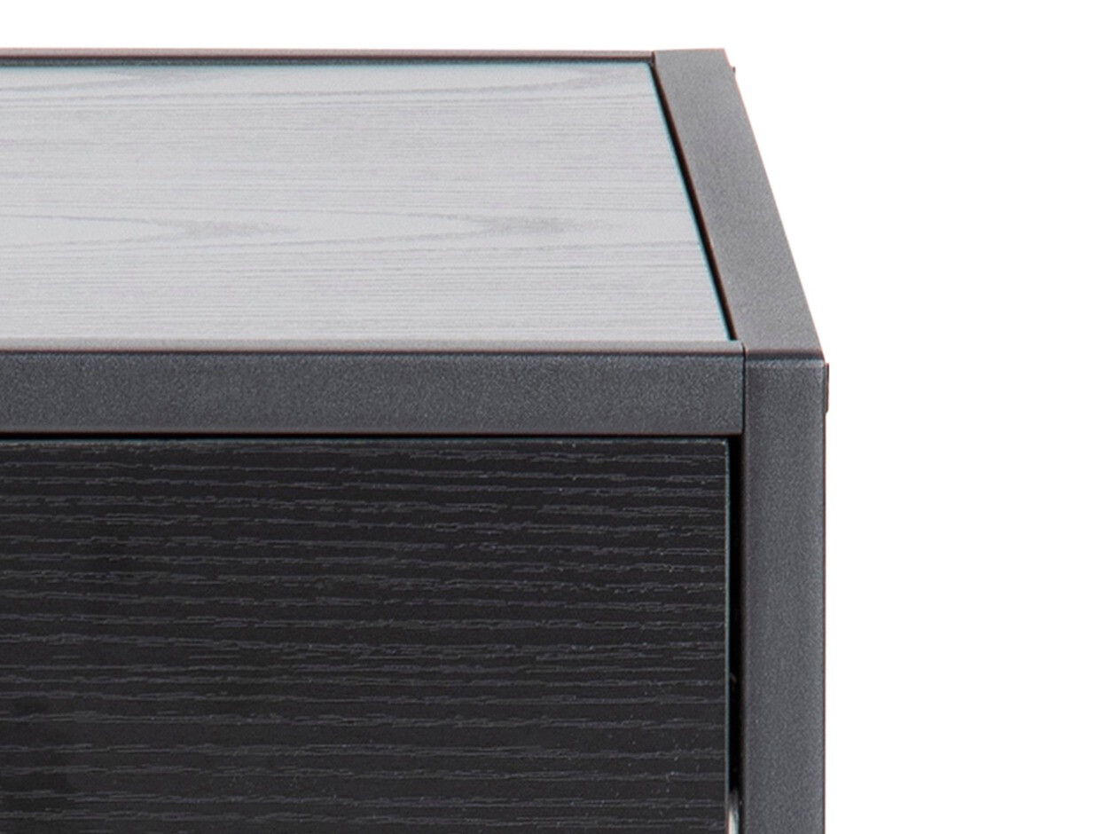 Nachttisch Norsica Sevferi 128 (Esche schwarz + Schwarz)