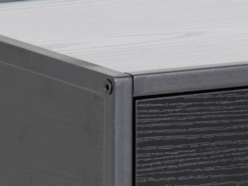 Nachttisch Norsica Sevferi 128 (Esche schwarz + Schwarz)