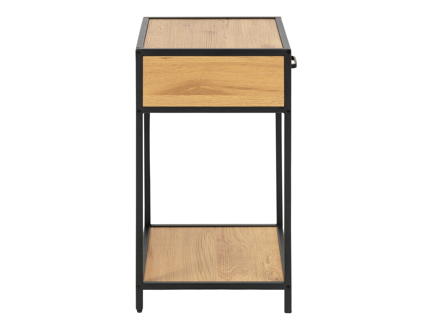 Nachttisch Norsica Sevferi 128 (Wildeichenholzoptik + Schwarz)