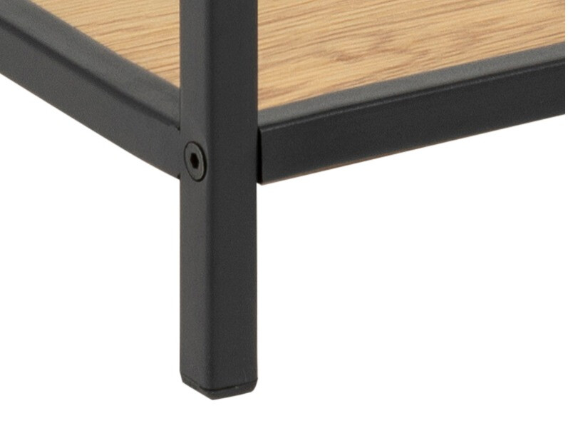 Nachttisch Norsica Sevferi 128 (Wildeichenholzoptik + Schwarz)