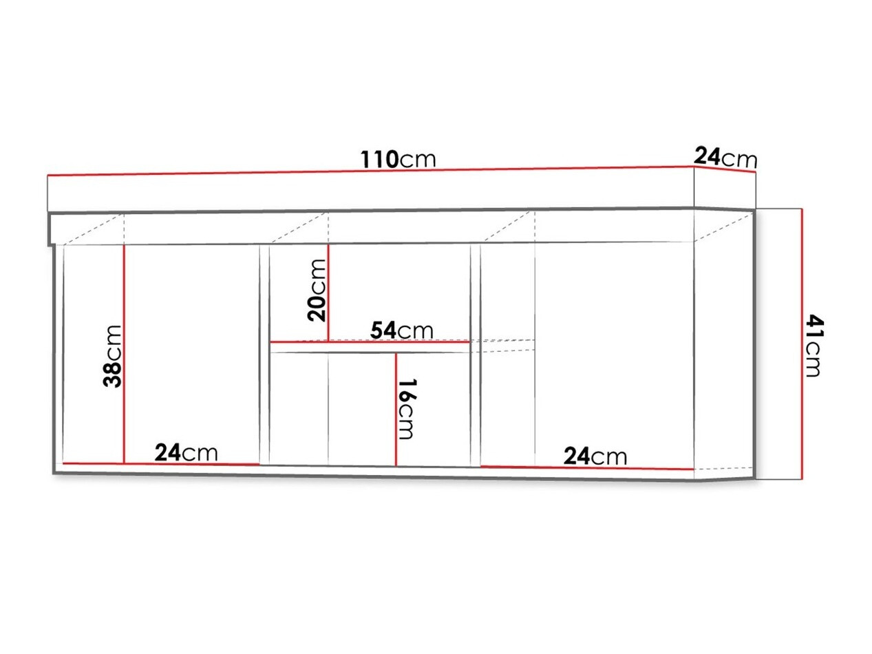 Wandregal Cormiru 104 (San Marino Eichenholzoptik)
