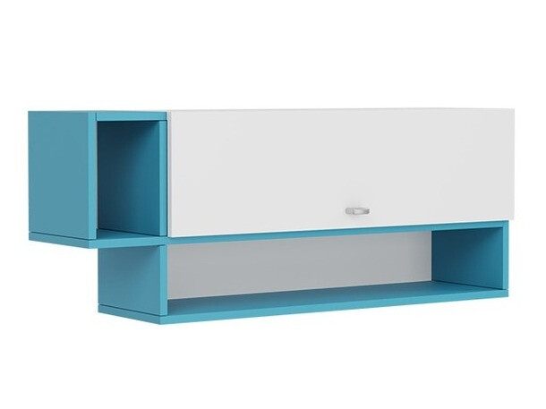 Hängeschrank Omaha E112 (Weiß + Türkis)