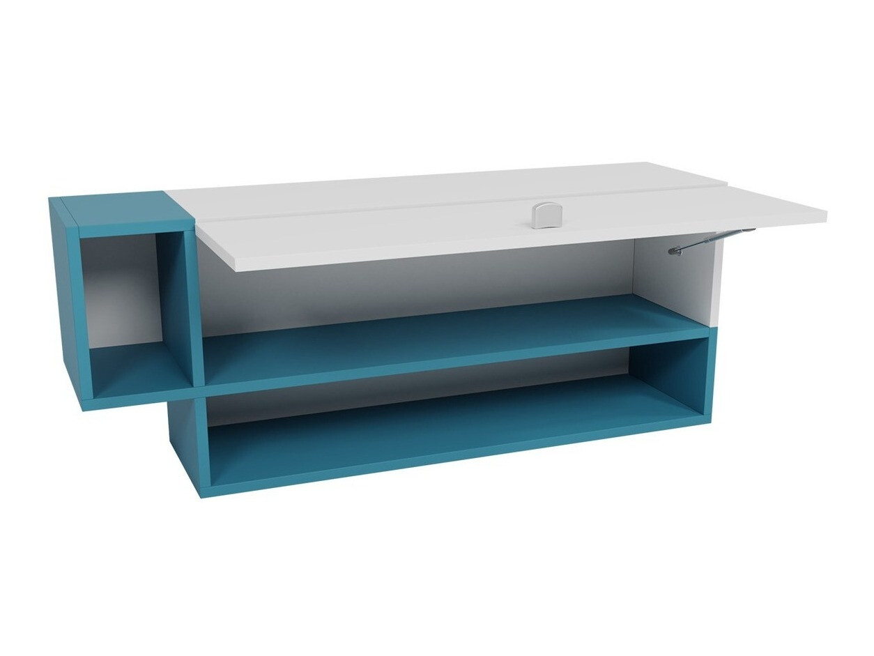 Hängeschrank Omaha E112 (Weiß + Türkis)
