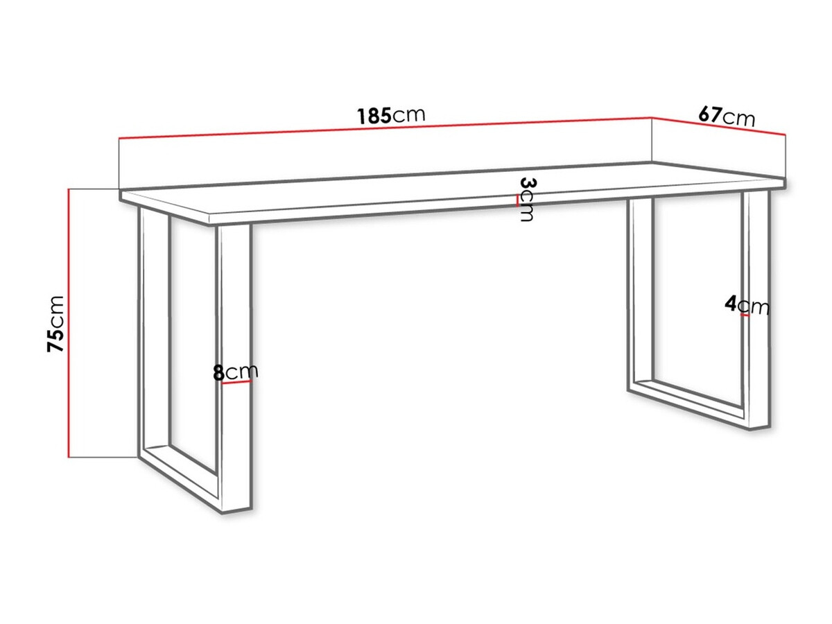 Tisch Tucson 138 (Lancelot Eichenholzoptik + Schwarz)