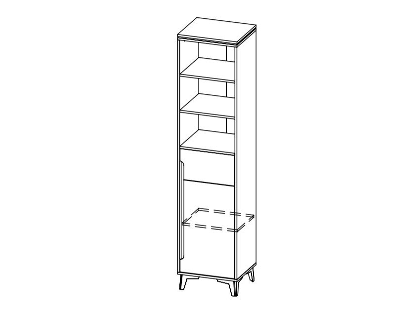 Regal Ogden H102 (Weiß + Helles Holz)