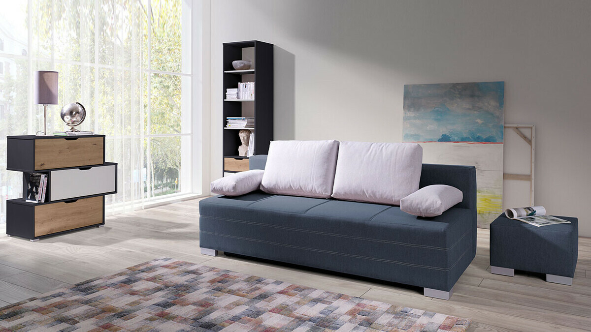 Regal Providence H109 (Graphit + Artisan Eichenholzoptik + Weiß)