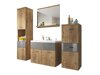 Badezimmer-Set Sarasota 109 (Nussholzoptik + Glanzgrau)