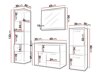 Badezimmer-Set Sarasota 109 (Weiß + Glanzgrau)