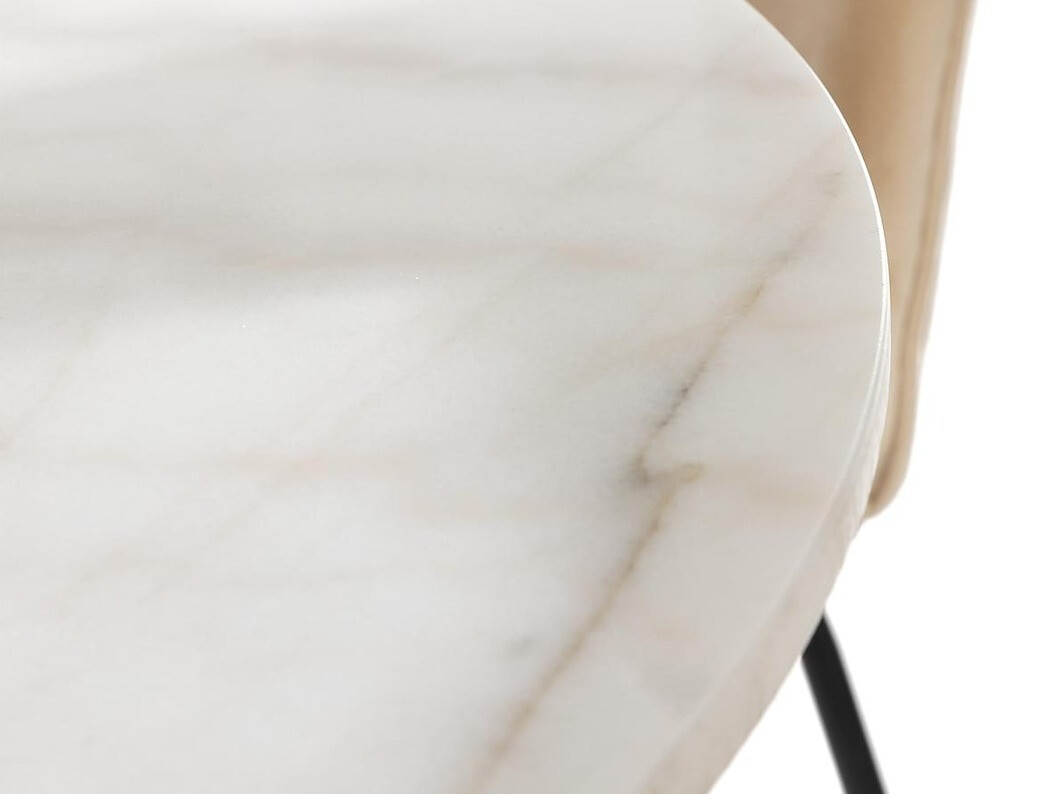 Essgruppe Flint 160 (Cremefarben + Schwarz)