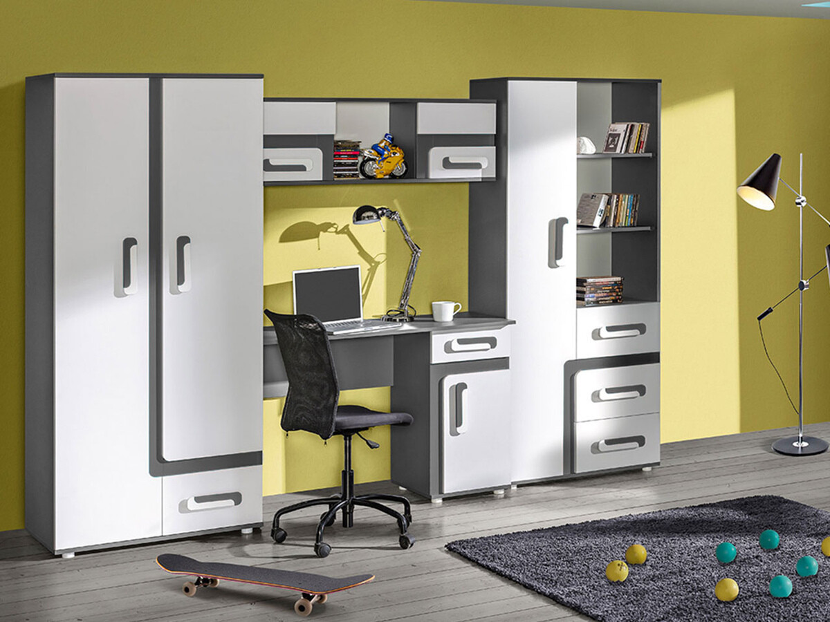 Regal Aviseve 105 (Anthrazit + Weiß)