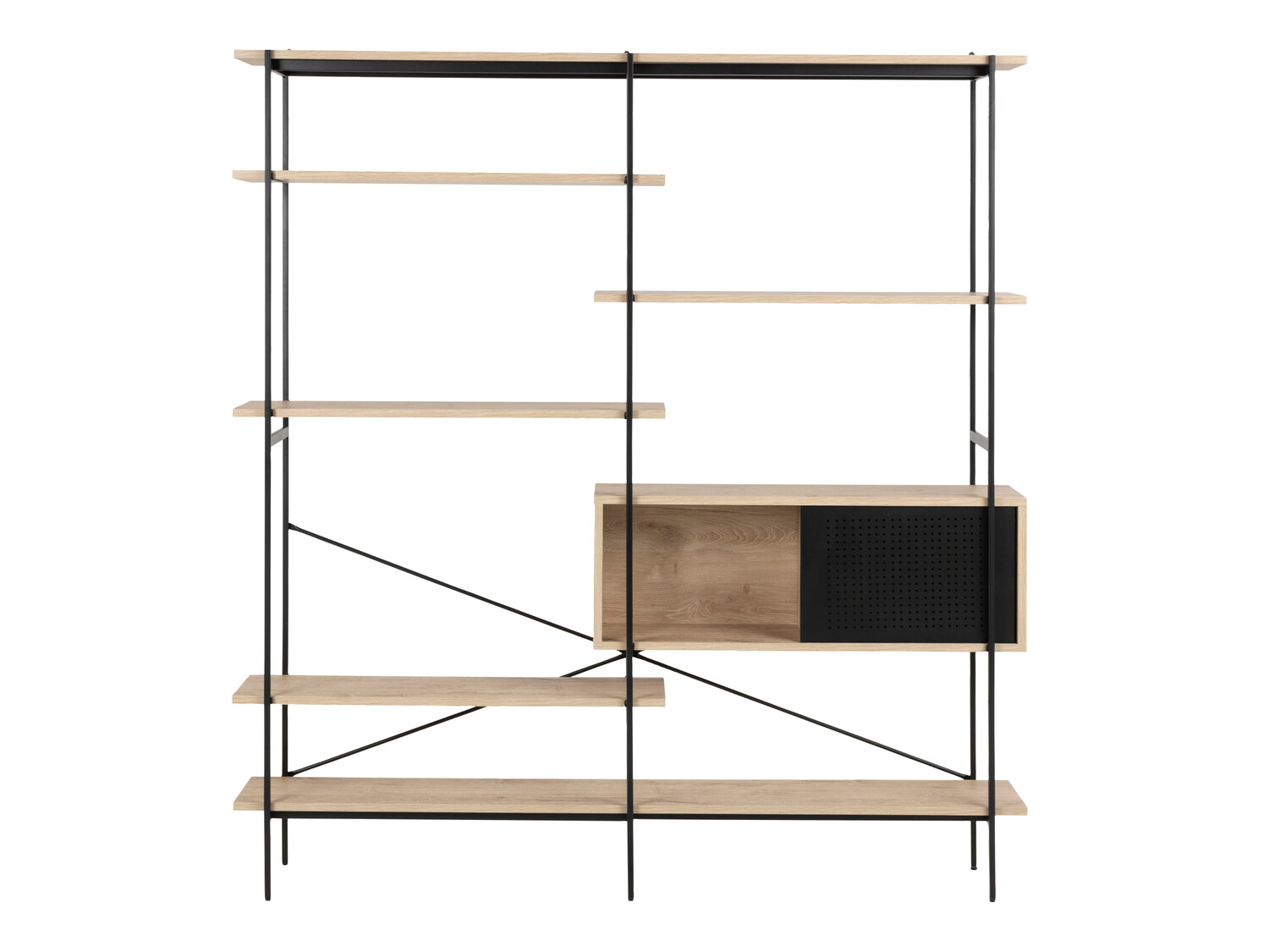 Regal Norsica 344 (Eichenholzoptik gebleicht + Schwarz)