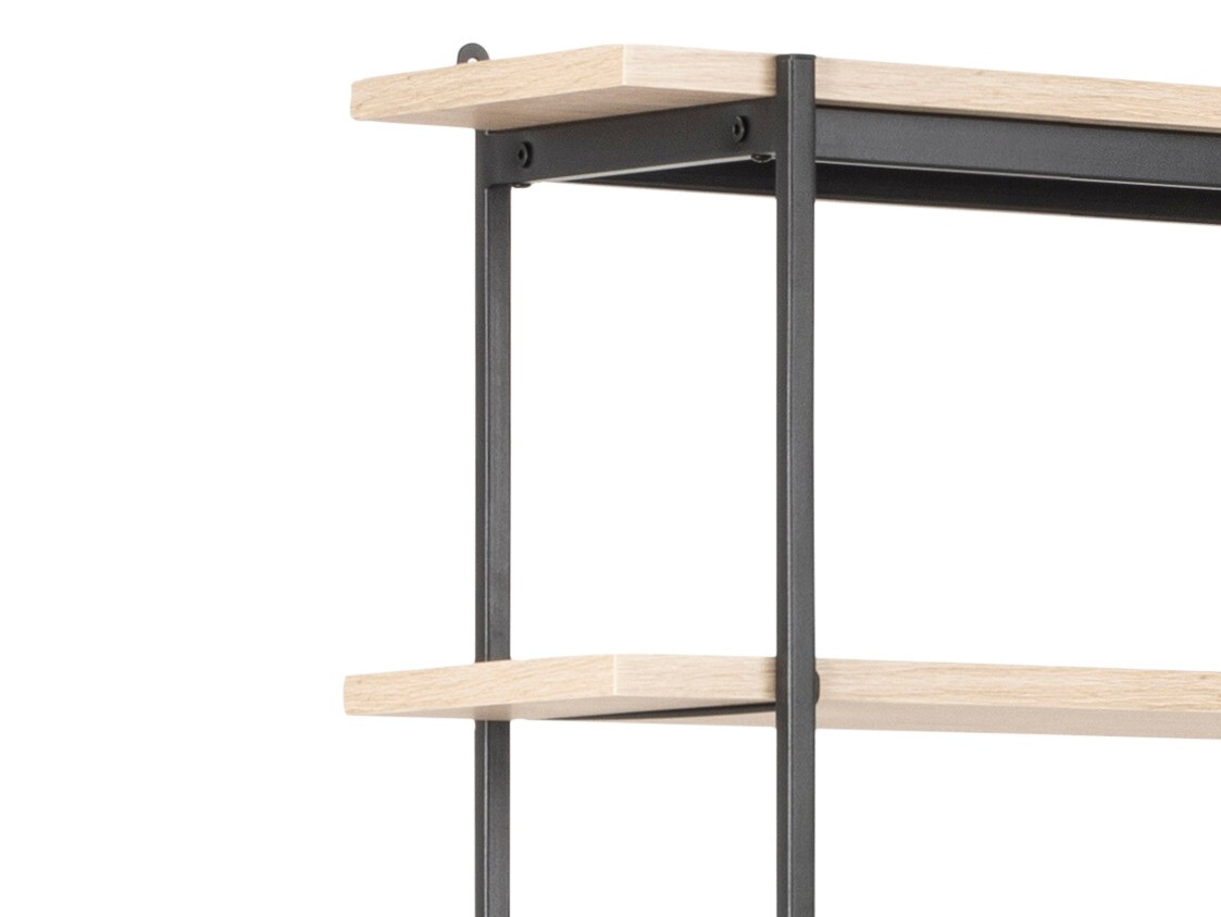 Regal Norsica 344 (Eichenholzoptik gebleicht + Schwarz)