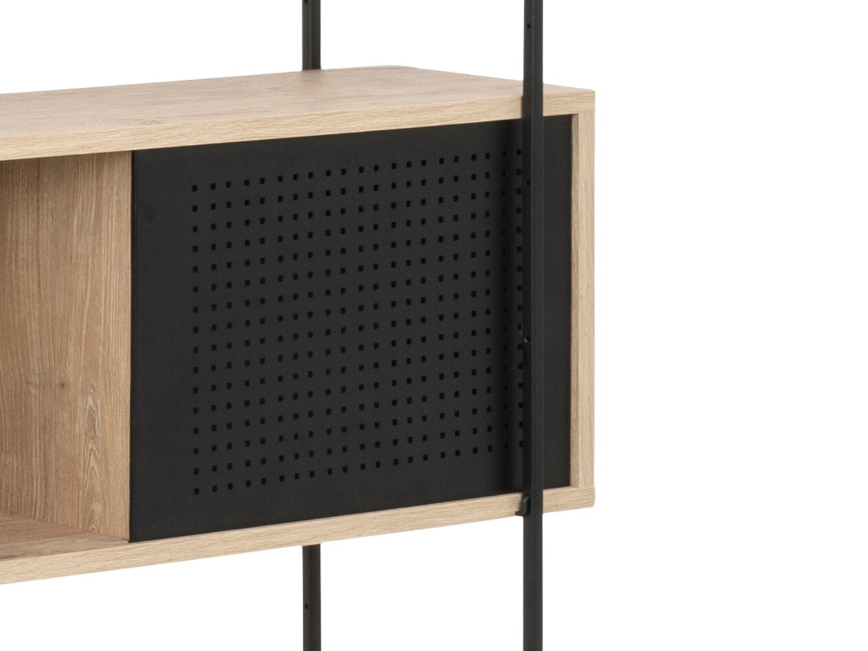 Regal Norsica 344 (Eichenholzoptik gebleicht + Schwarz)