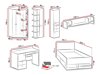 Kinderzimmer-Set Camteso 114 (Weiß + Eichenholzoptik + Türkis)