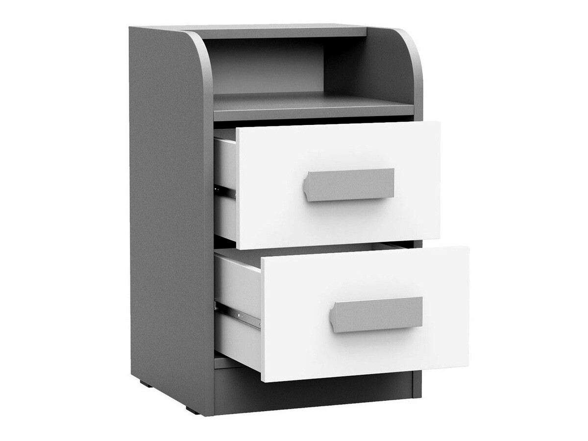 Möbel-Set Akron H106 (Anthrazit + Weiß + Grau)