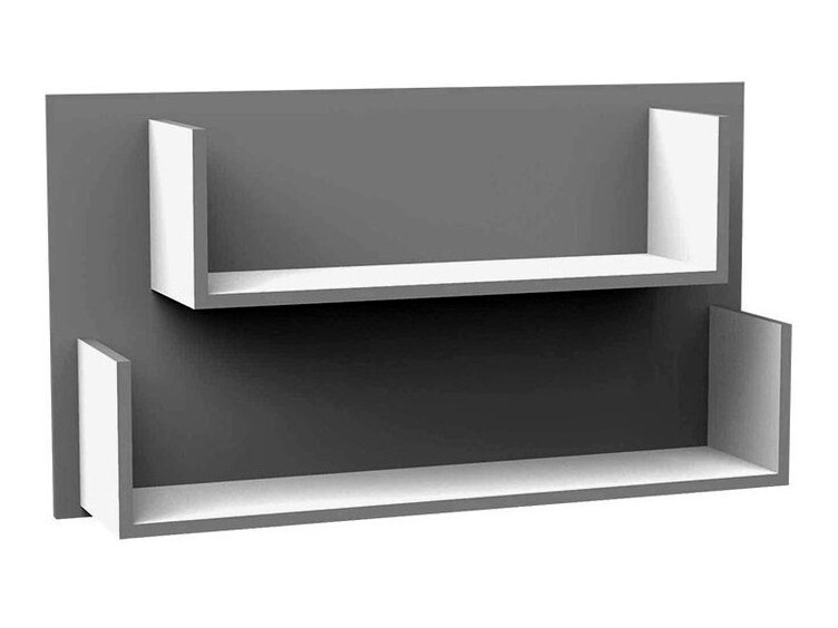 Möbel-Set Akron H106 (Anthrazit + Weiß + Grau)