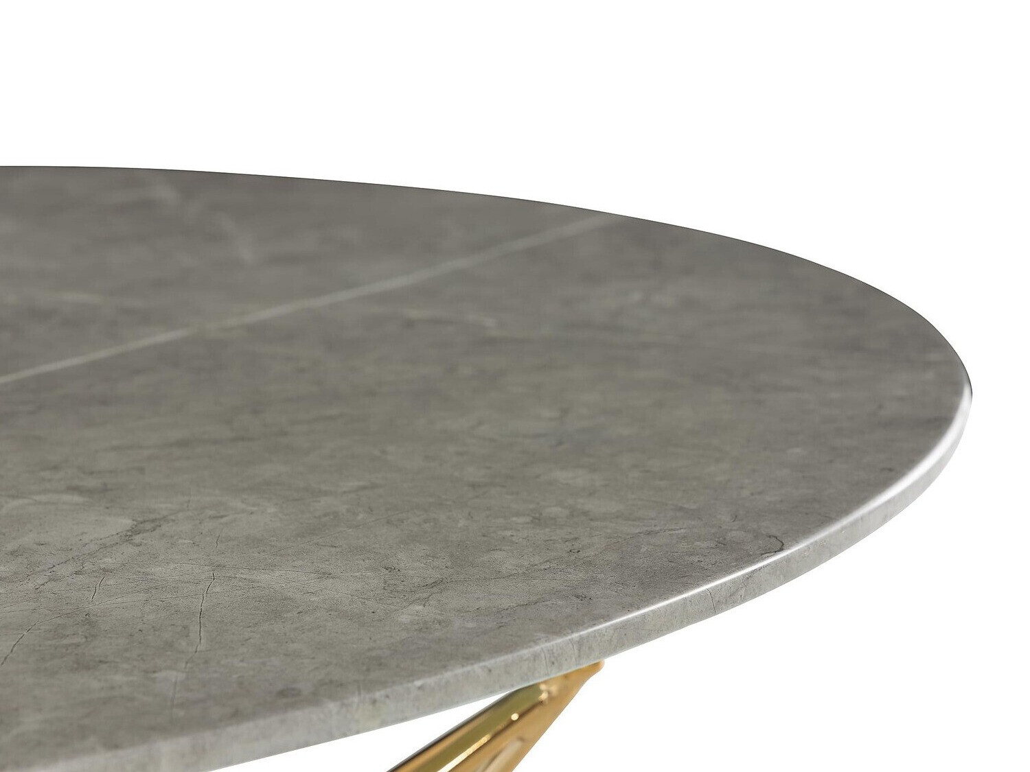 Couchtisch Flint 162 (Gold + Grauer Marmor)