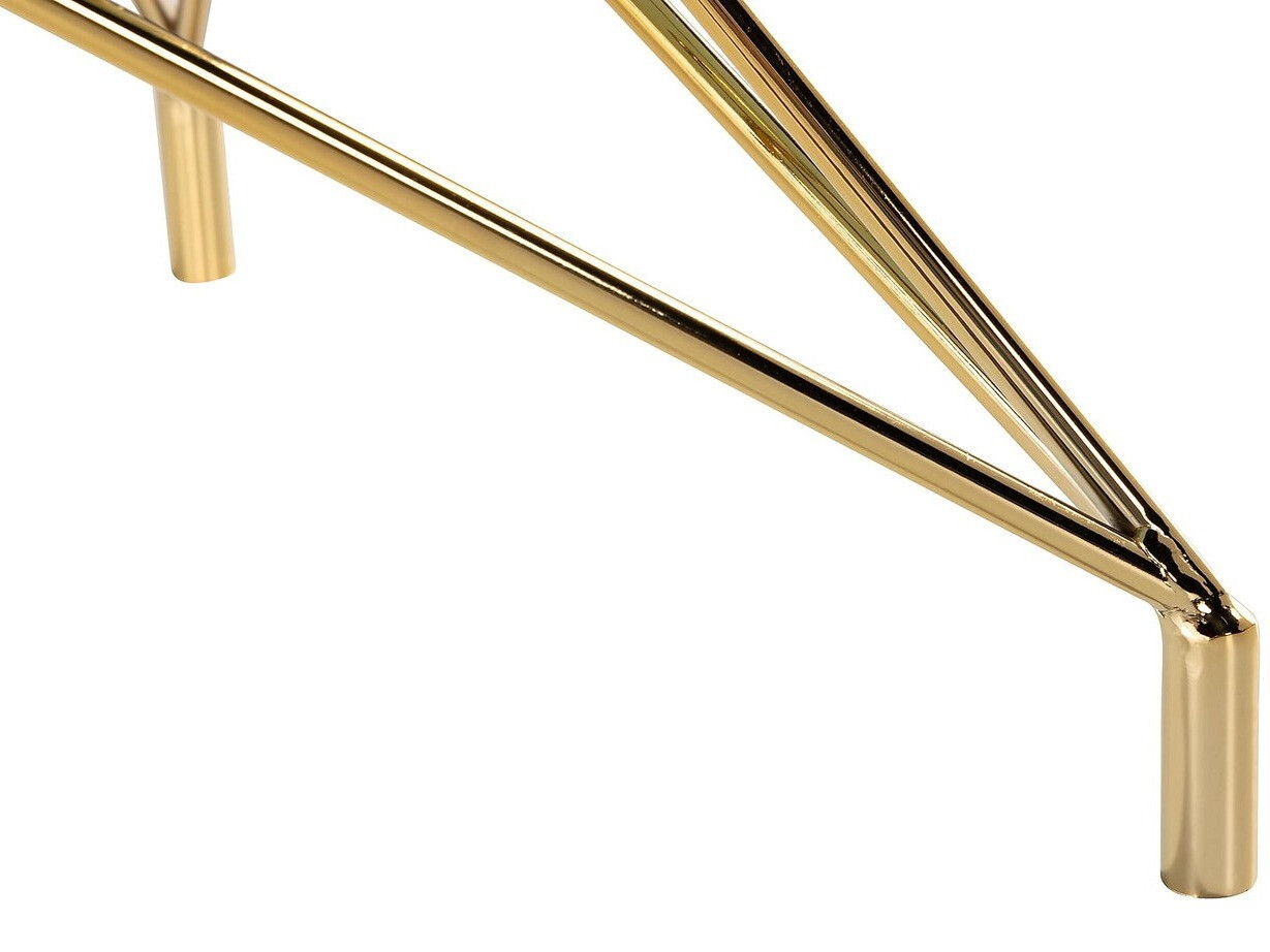 Couchtisch Flint 162 (Gold + Grauer Marmor)