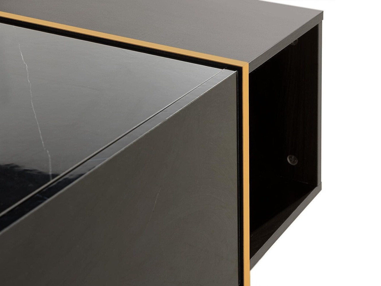 Couchtisch Springfield 178 (Schwarz + Gold)