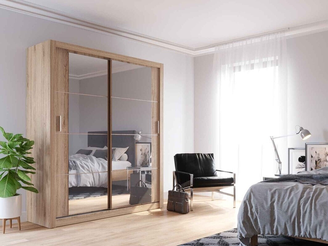 Kleiderschrank Fresno 102 (Eichenholzoptik hell)