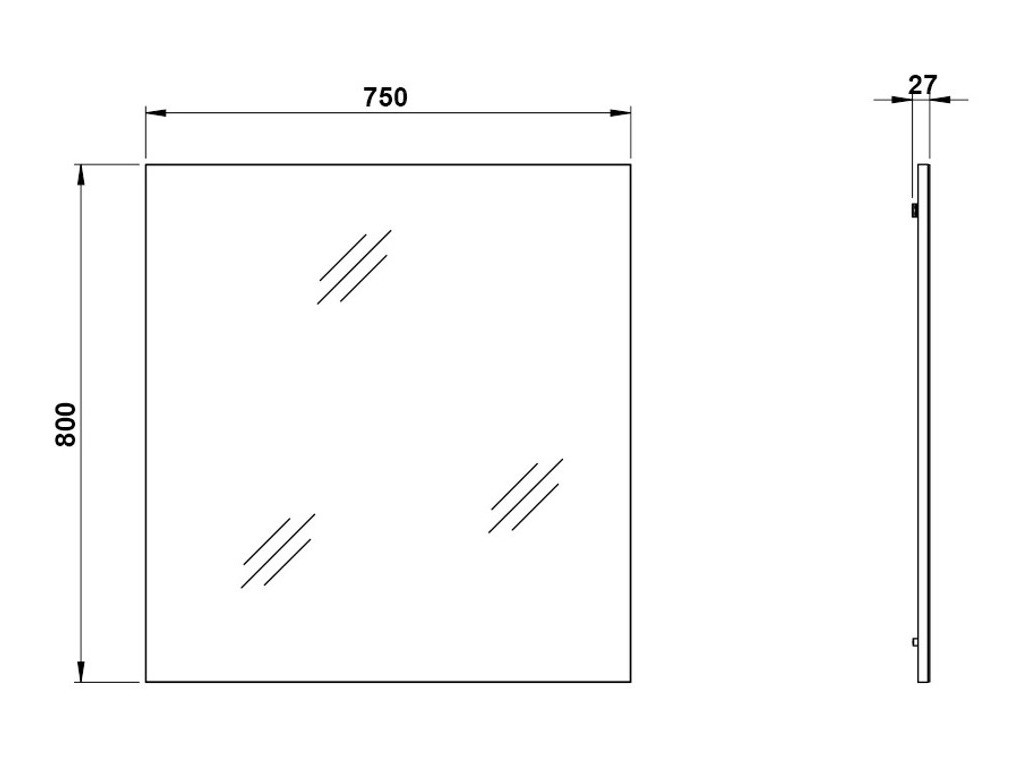 Spiegel Salciro 107 (Hellgrau)