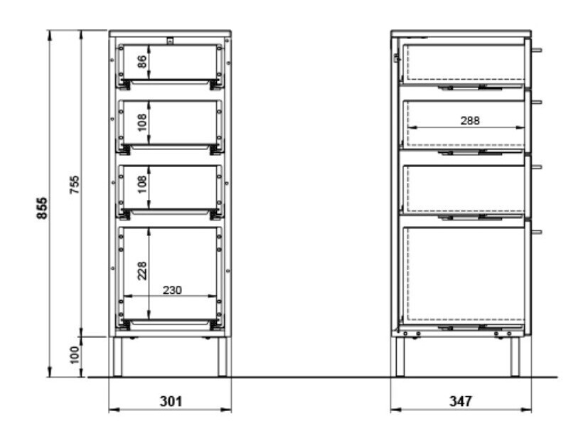 Stehender Badezimmerschrank Sacramento AB101