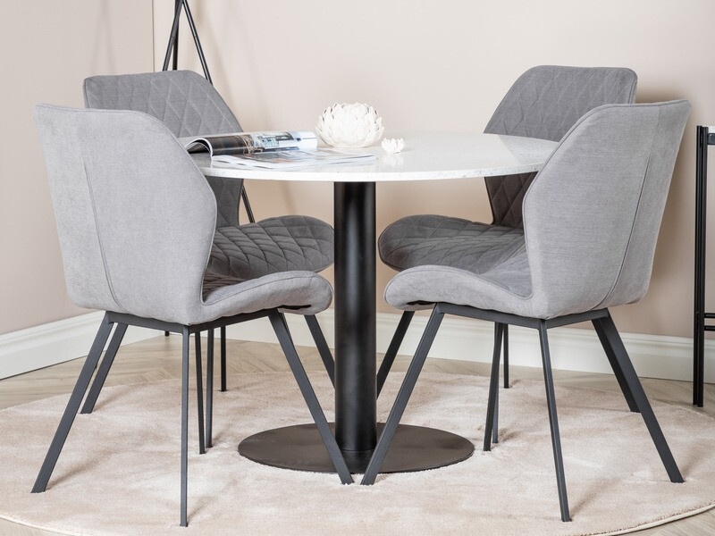 Stuhl Dallas 163 (Grau + Schwarz)