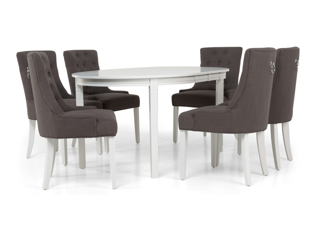 Essgruppe Bloomington 195 (Grau + Weiß)