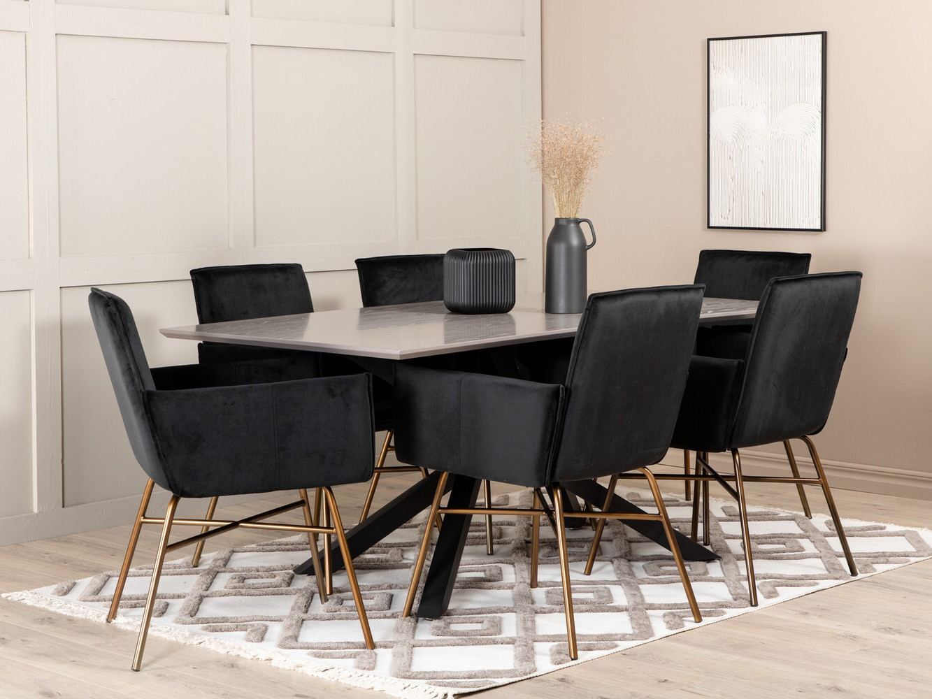 Essgruppe Dallas 2701 (Schwarz + Kupfer)
