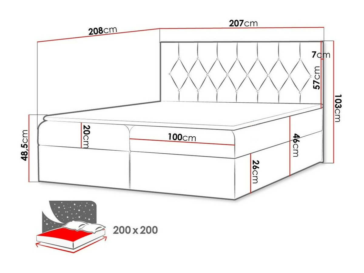 Boxspringbett Baltimore 159 (Mikrofaza 07)