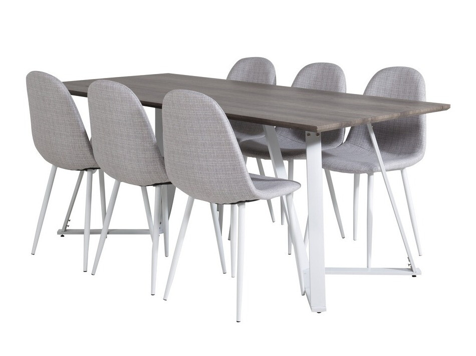 Essgruppe Dallas 1804 (Hellgrau + Weiß)