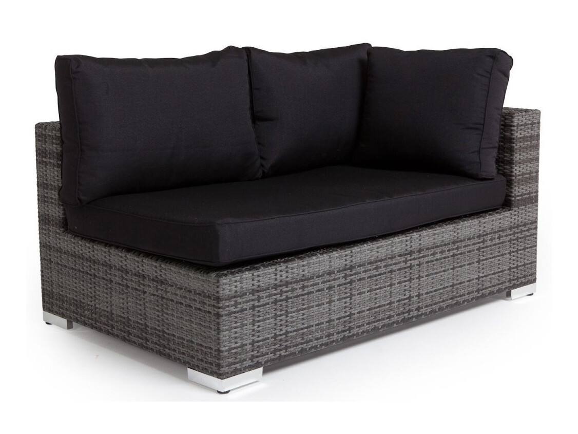 Gartensofa Comfort Garden 1375 (Grau + Schwarz)