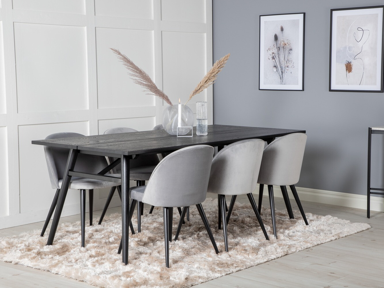 Essgruppe Dallas 1676 (Grau + Schwarz)