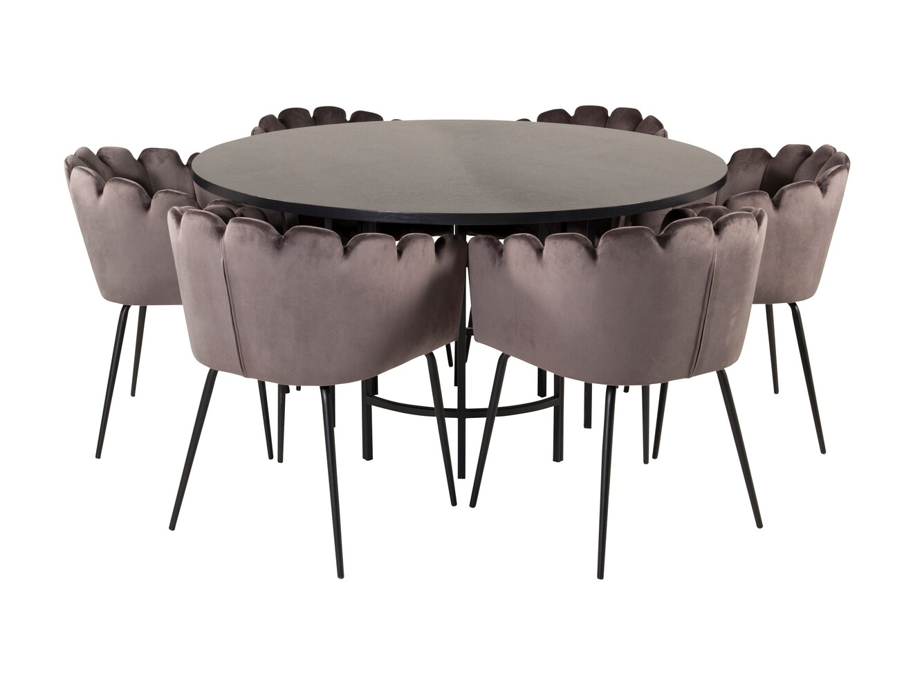 Essgruppe Dallas 312 (Grau + Schwarz)