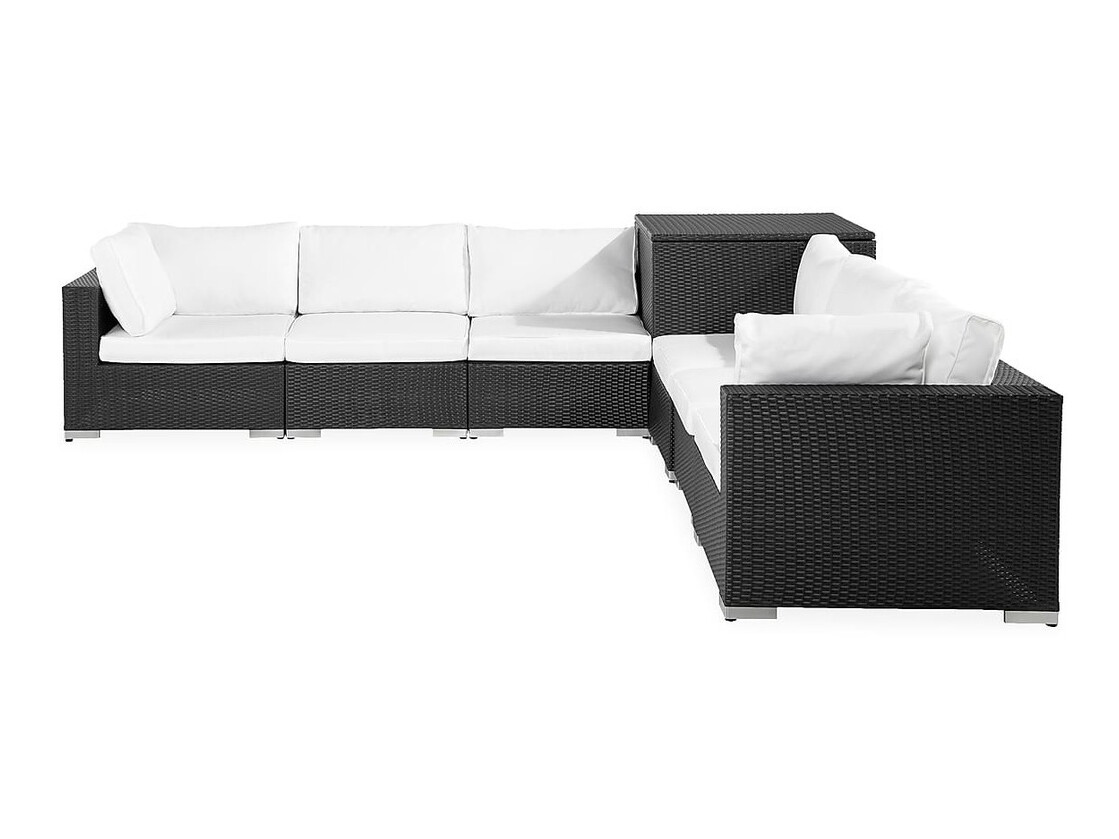 Gartensofa Comfort Garden 1548 (Schwarz + Weiß)