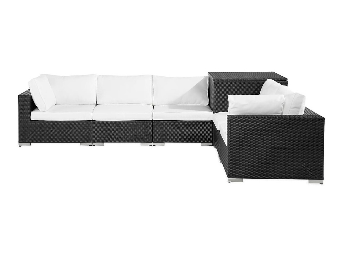 Gartensofa Comfort Garden 1549 (Schwarz + Weiß)