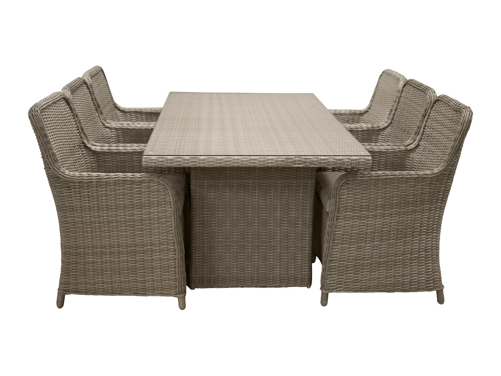 Tisch und Stühle Dallas 2201 (Hellbraun + Beige)