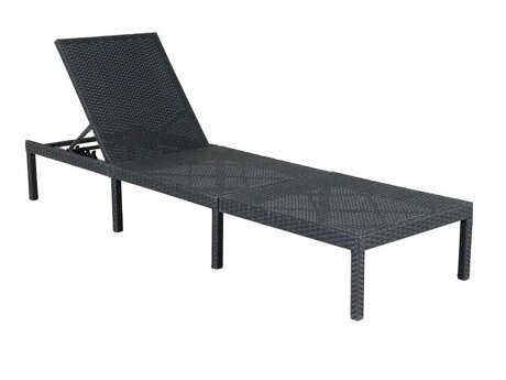 Garten-Loungesessel Dallas 904 (Schwarz + Grau)